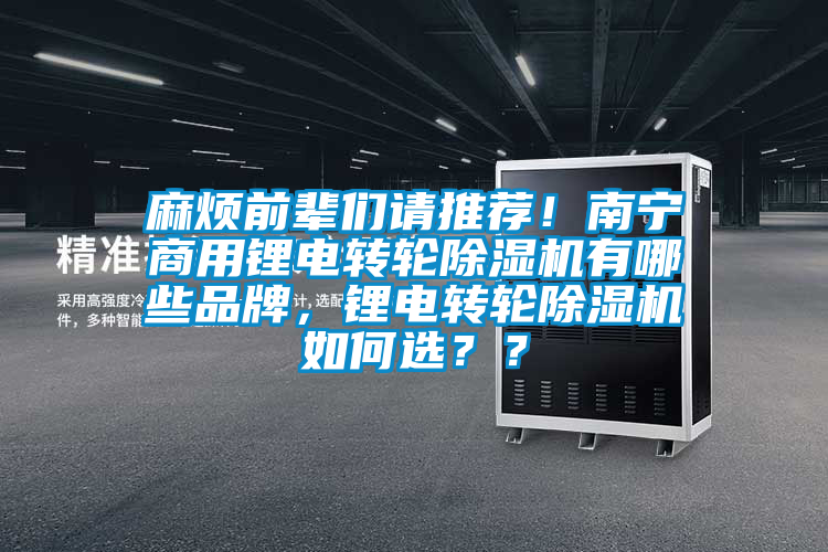 麻煩前輩們請推薦！南寧商用鋰電轉(zhuǎn)輪除濕機有哪些品牌，鋰電轉(zhuǎn)輪除濕機如何選？？